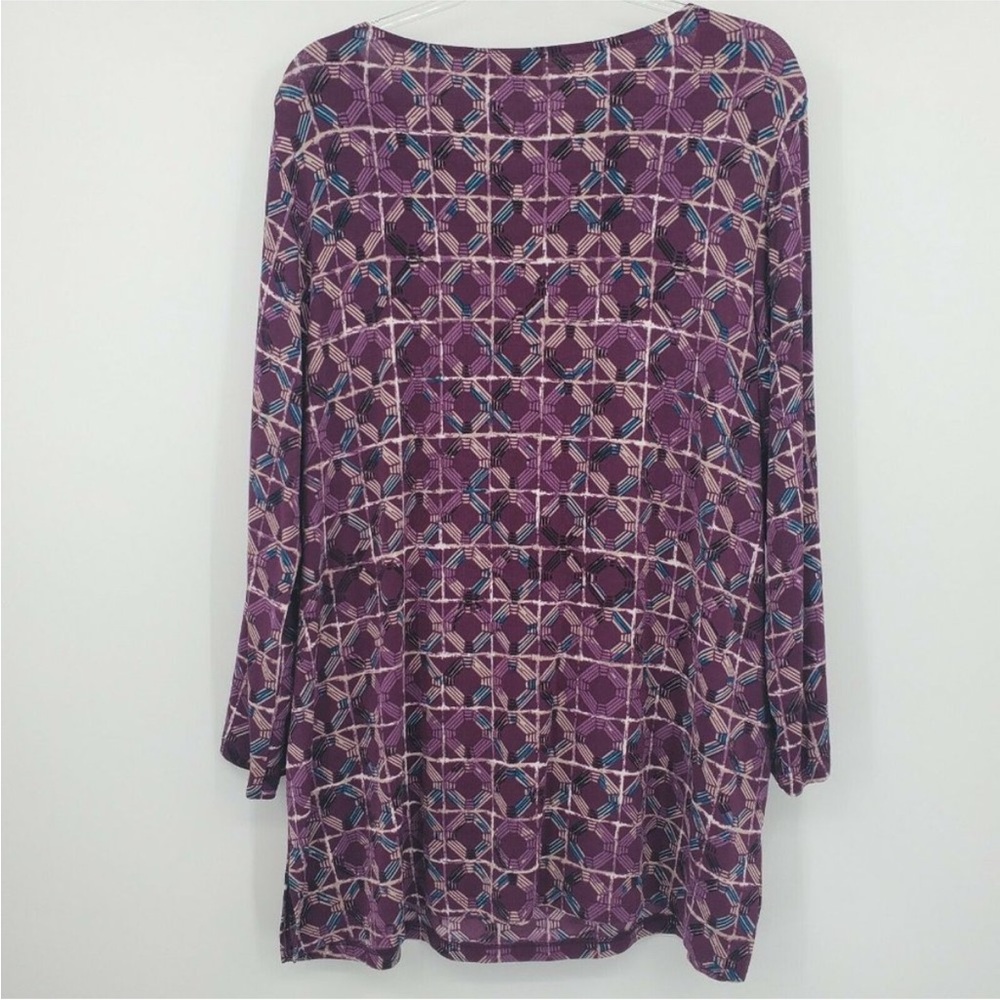 Chicos Travelers 3 Convertible Printed Top XL 16